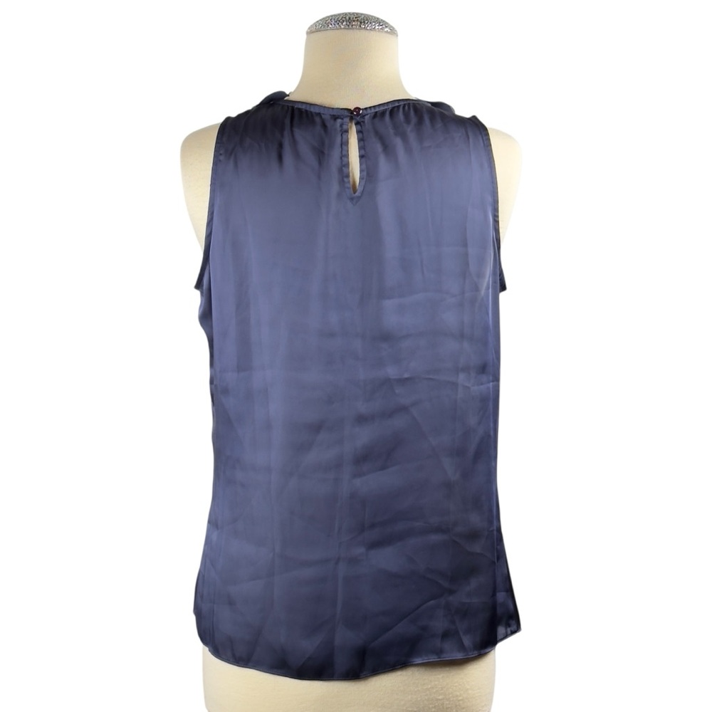 Anne Klein Ruffled Blue Blouse - Picture 3 of 3